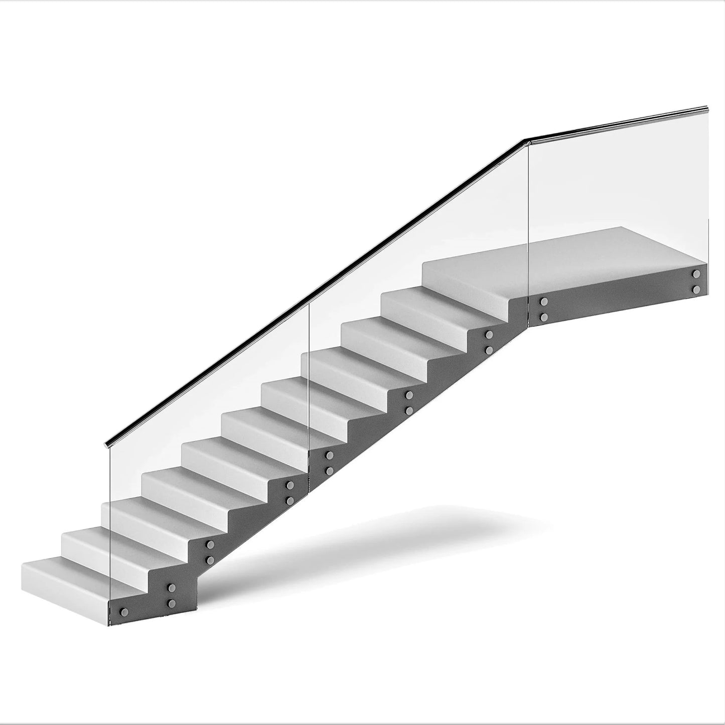 Glassrekkverk innendørs